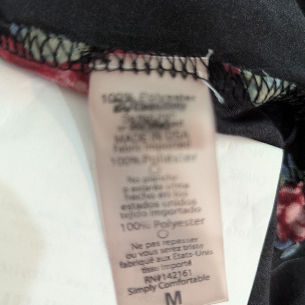 Lularoe Black Floral Kimono - Picture 6 of 6